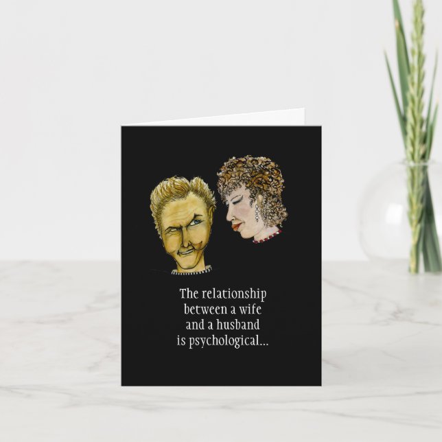 Humorale Beziehung der Ehepartner Grußkarte Karte (Vorderseite)