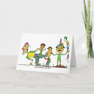 Humorale Cartoon Kunst Faltkarte Karte