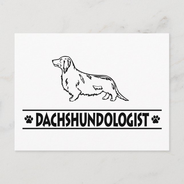 Humorale Dackel langatmig Postkarte (Vorderseite)