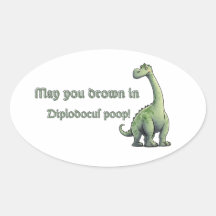 Humorale Diplodokus-Illustration mit Quirky Wish