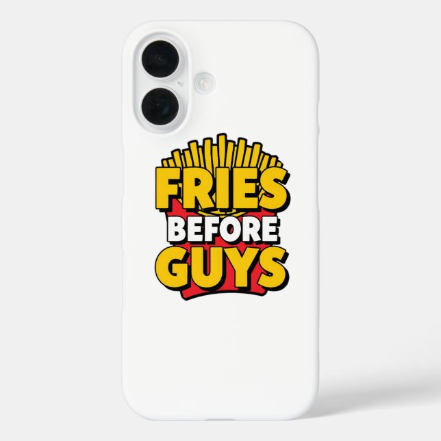 Humorale Fries für Feinschmecker iPhone 16 Hülle (Rückseite)
