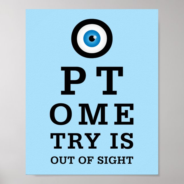 Humorale Optometrie aus den Augen Poster (Vorne)