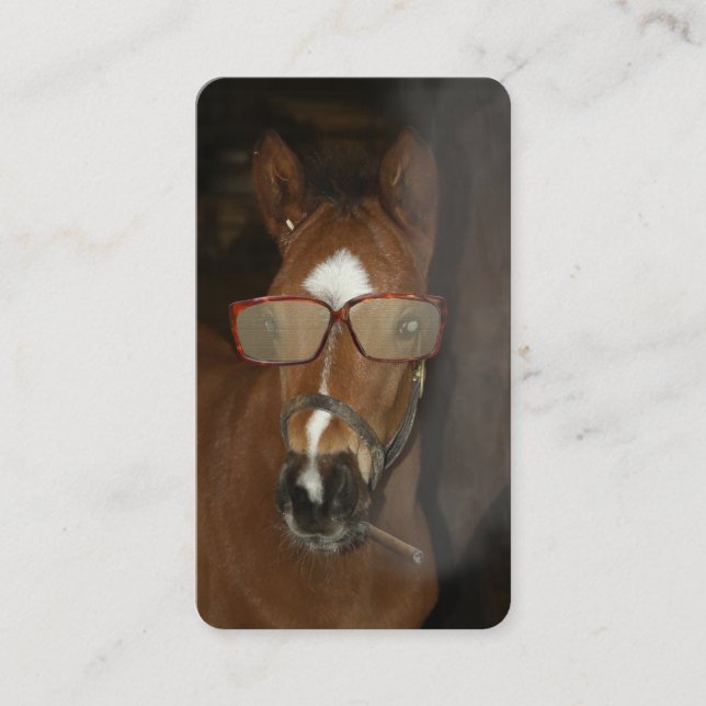 Humorale Pferdfoal-Raucher-Zigarrenkontaktkarte Visitenkarte (Vorderseite)
