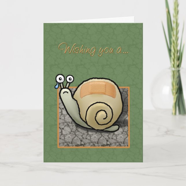 Humorale Schnecke "Speedy Erholung" Karte (Vorderseite)