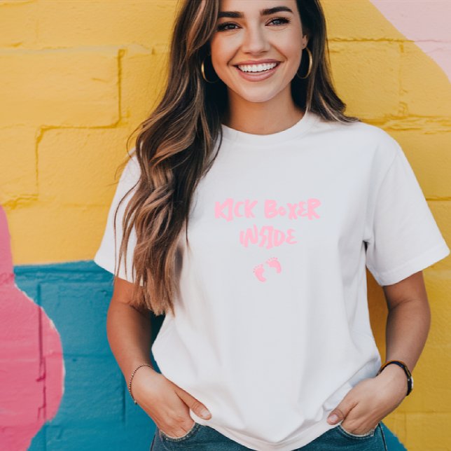 Humorale Schwangerschaftsabdrücke rosa T-Shirt (Von Creator hochgeladen)