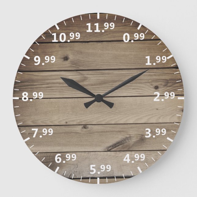 Humorale Shoppreisuhr - Shopper Time Spaß Große Wanduhr (Vorderseite)