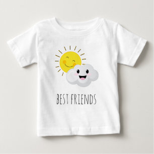 Humorale Sonne und Wolken - Cartoon Baby T-shirt