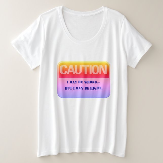 Humorale Vorsichtszone Große Größe T-Shirt (Design vorne)