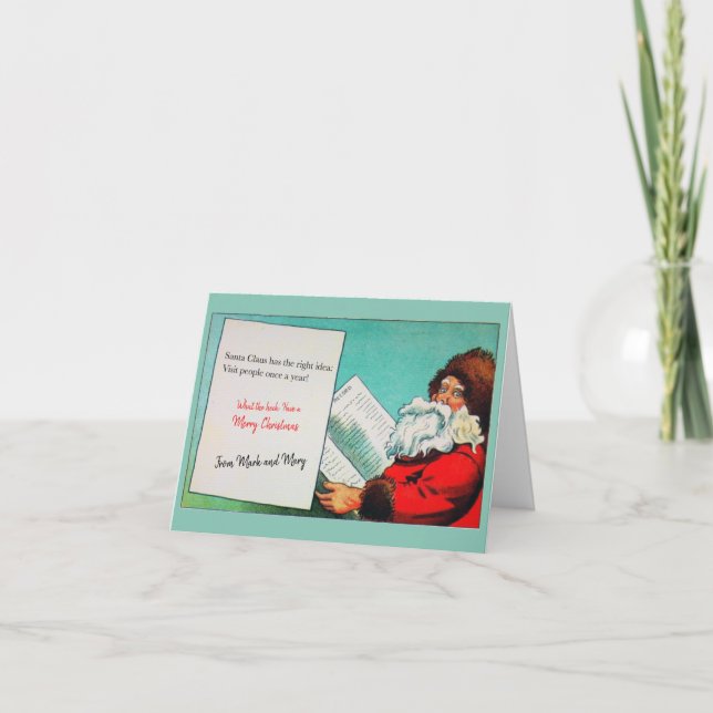 Humorale Weihnachtskarte Feiertagskarte (Vorderseite)