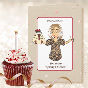 Humoraler Cartoon Female Sprichwort Geburtstag Karte