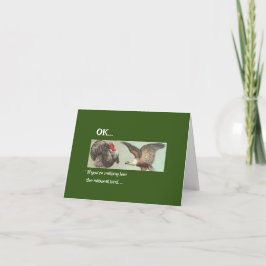 Humoraler Erntedank Bird Karte