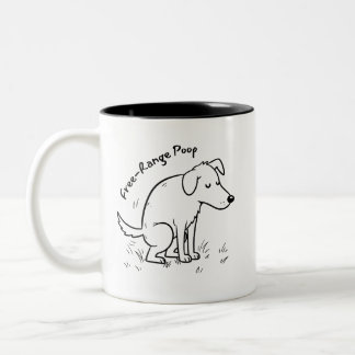 Humoraler Freier Kack-Hundeschutz Zweifarbige Tasse