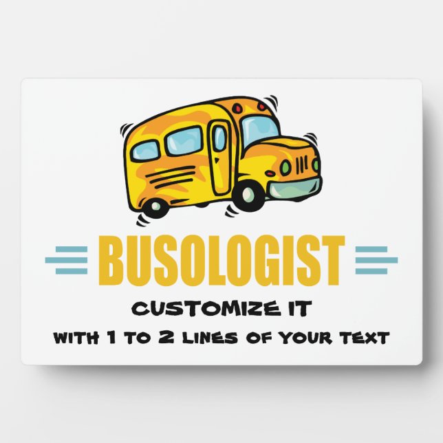 Humoraler Gelbschulbusfahrer Funny Fotoplatte (Vorderseite)