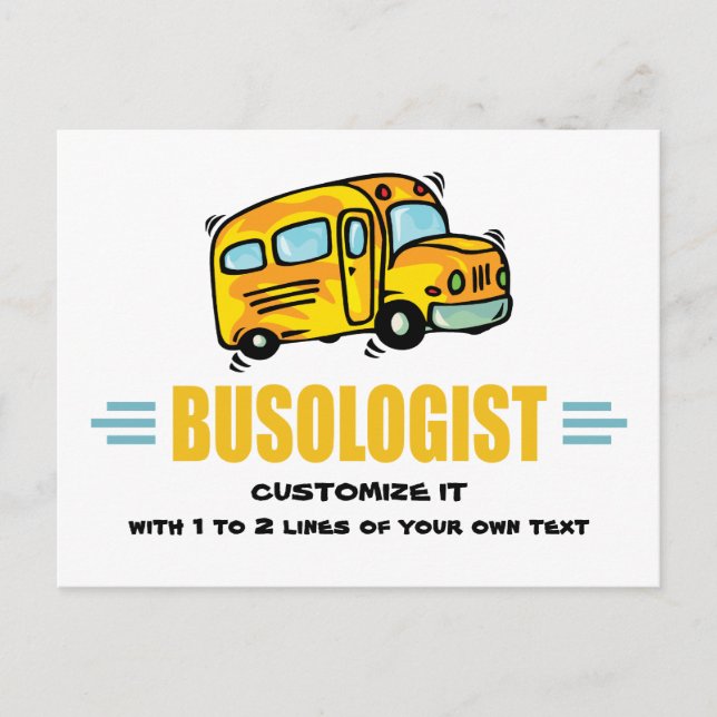 Humoraler Gelbschulbusfahrer Funny Postkarte (Vorderseite)