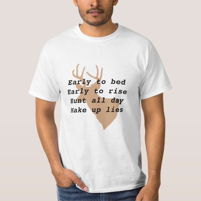 Humoraler T - Shirt der Hirschjagd (Vorderseite)