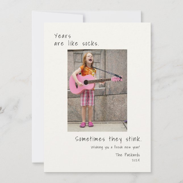 Humorales Foto Feiertagskarte (Vorderseite)