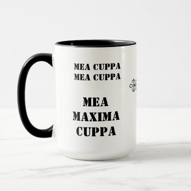 Humorales lateinkatholisches Mea Maxima Cuppa Tasse (Links)