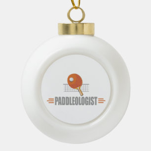 Humorales Tischtennis Keramik Kugel-Ornament