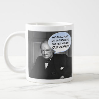 Humorales Winston Churchill-Kaffee-Zitat Jumbo-Tasse