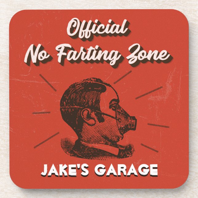 Humore No Fark Zone Red Getränkeuntersetzer (Vorderseite)