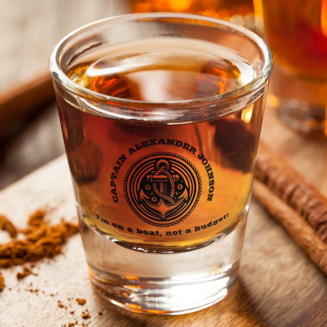 Humorer Anchor verflochten mit dem Captain von Rop Schnapsglas (Von Creator hochgeladen)