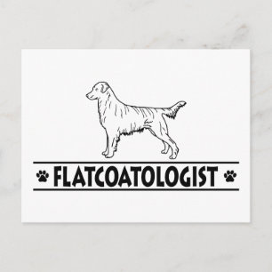 Humorer, flach überzogener Retriever Postkarte