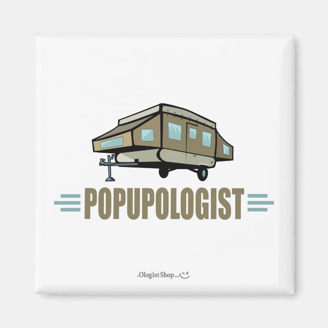 Humorer Pop Up Camper Magnet (Vorne)