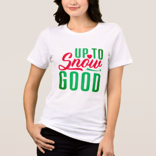 Humorer schneebedeckter Weihnachtstee Tri-Blend Shirt