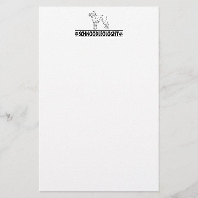 Humorer Schnoodle Briefpapier (Vorderseite)