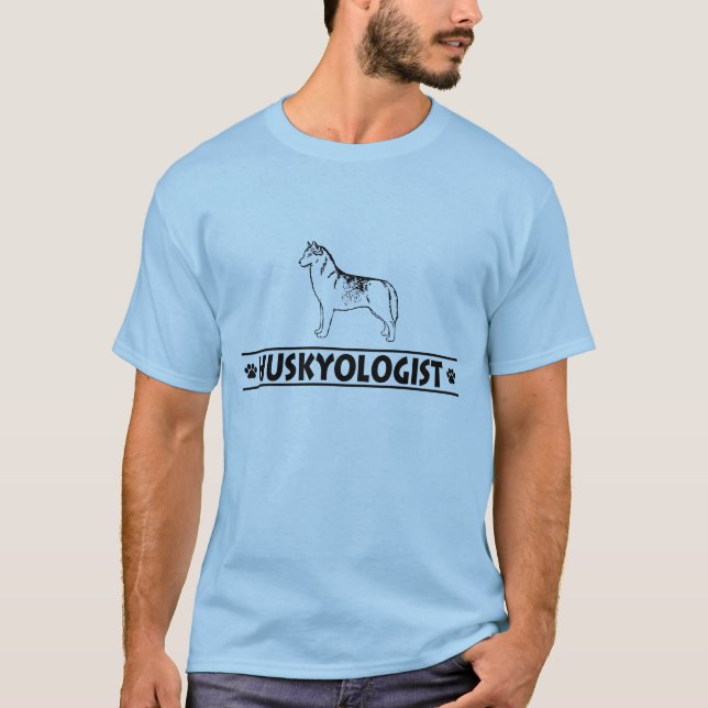 Humorer sibirischer Husky T-Shirt (Vorderseite)
