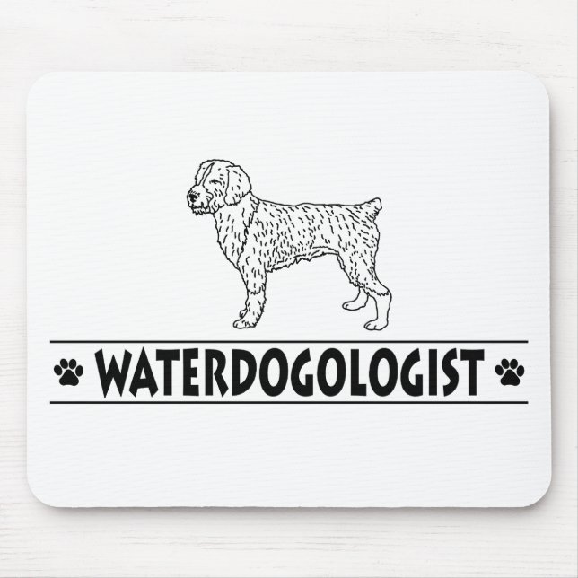 Humorer spanischer Wasserhund Mousepad (Vorne)