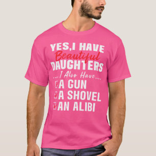 Humorer Vater mit einer Schutzbotschaft Ja, ich ha T-Shirt
