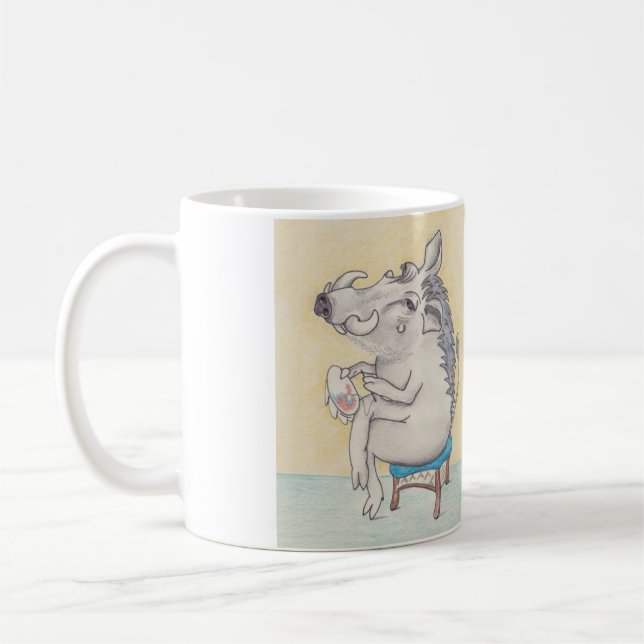 Humorer Warthos Stickerei Kaffeetasse (Links)