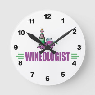 Humorer Wein Runde Wanduhr