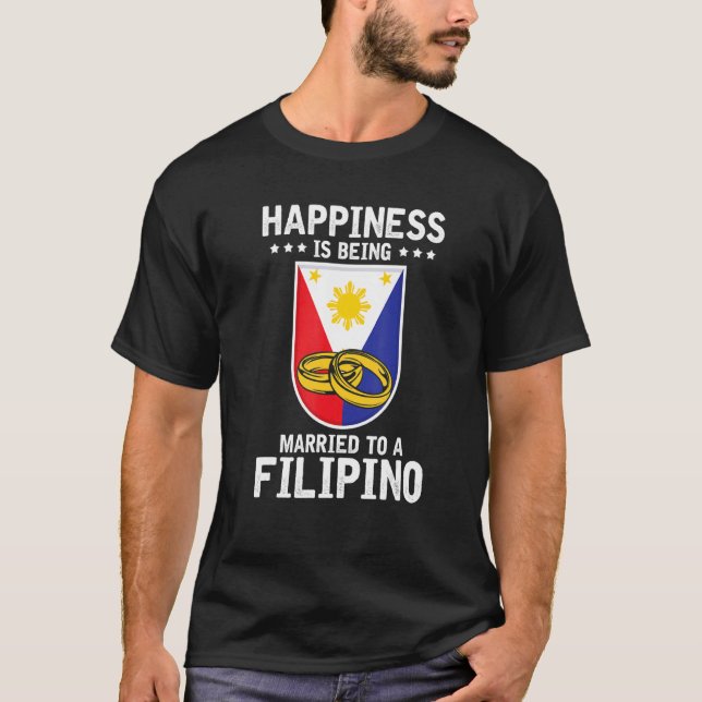 Humores Glück Verheiratet für philippinische Ehefr T-Shirt (Vorderseite)