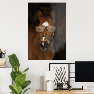 Humores Horse Foal Smoking Cigar Poster