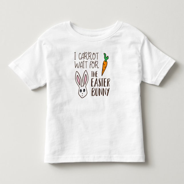 Humorfarbenes Osterangebot Karrot warten Bunny Nie Kleinkind T-shirt (Vorderseite)