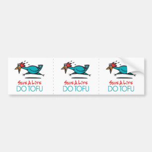 Humoriges Tofu Design Autoaufkleber