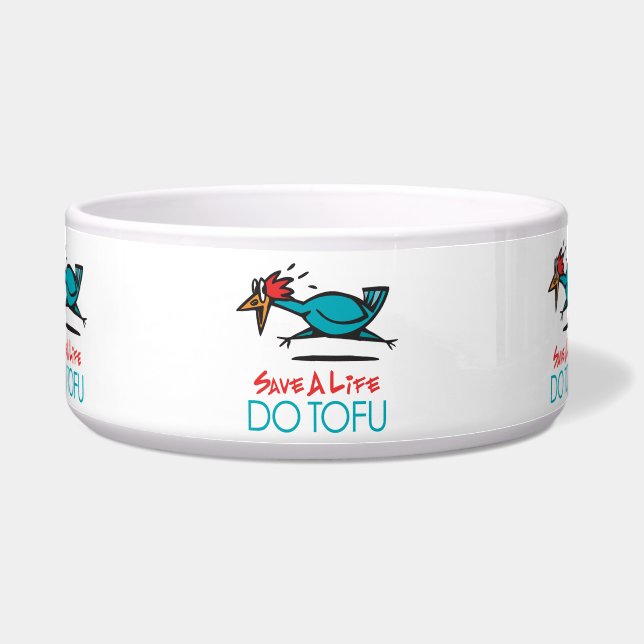 Humoriges Tofu Design Napf (Vorderseite)