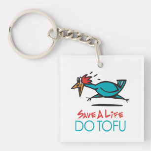 Humoriges Tofu Design Schlüsselanhänger
