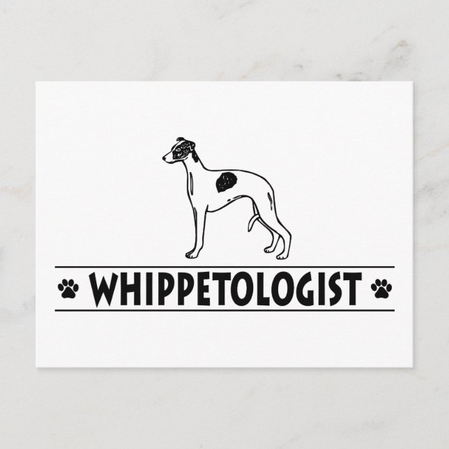 Humoriges Whippet Postkarte (Vorderseite)