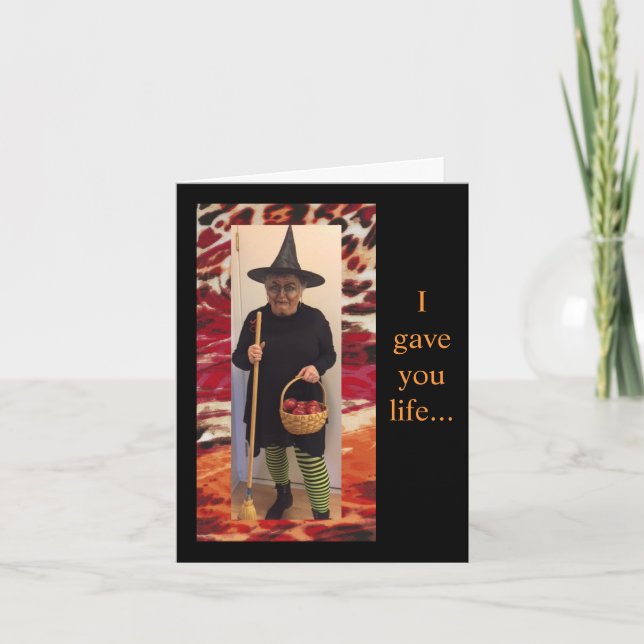 Humorisches Denken für Halloween Karte (Vorderseite)