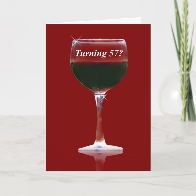 Humoristique drôle Vin drôle Bonne carte d'anniver (Devant)