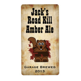 Humoristique Road Kill Home Brew Bière Étiquette