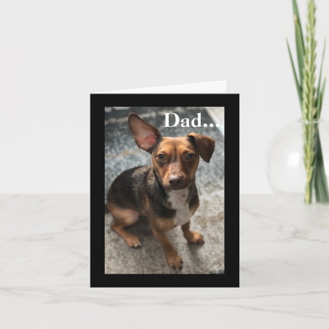 Humoristische Vatertagskarte vom Hund Karte (Vorderseite)