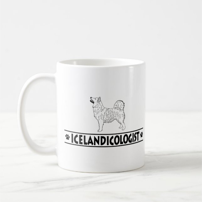 Humoristischer Schafhund Kaffeetasse (Links)