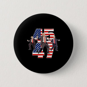 Humoristischer Trump-lustiger Siegeszug Trump tanz Button