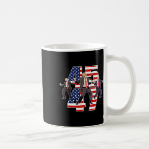 Humoristischer Trump-lustiger Siegeszug Trump tanz Kaffeetasse