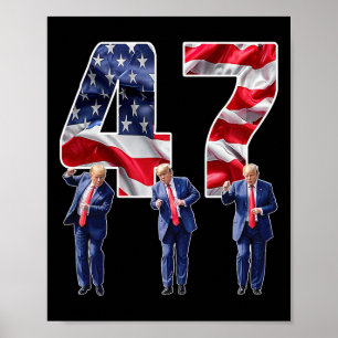 Humoristischer Trump-lustiger Siegeszug Trump tanz Poster