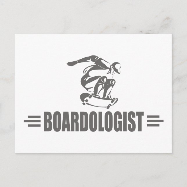 Humoristisches Skateboarding Postkarte (Vorderseite)
